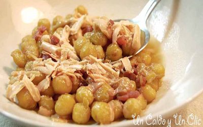 Desafiando a Julian….garbanzos de cocido ,fritos , con foie
