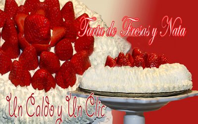 Tarta de fresas y nata