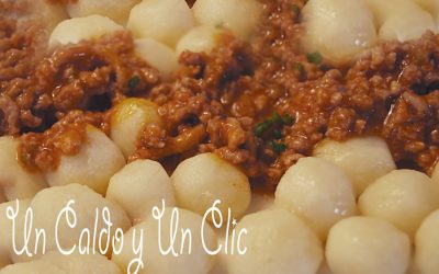 gnocchi de patatas con salsa Boloñesa
