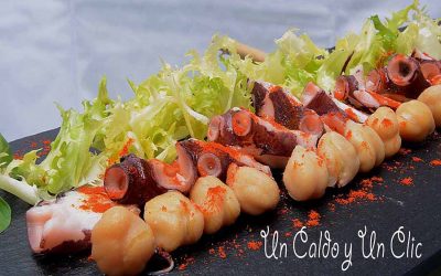 Ensalada de pulpo con garbanzos